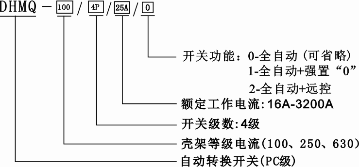 雙電源型號(hào)說(shuō)明 雙電源型號(hào)說(shuō)明
